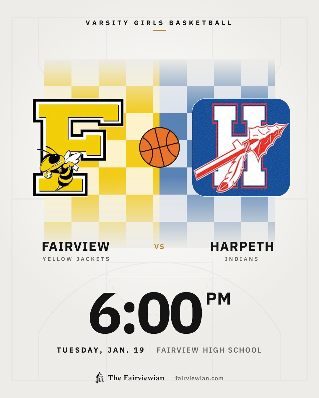 Fairview High girls basketball vs Harpeth, Tuesday, Jan. 19, 6 PM