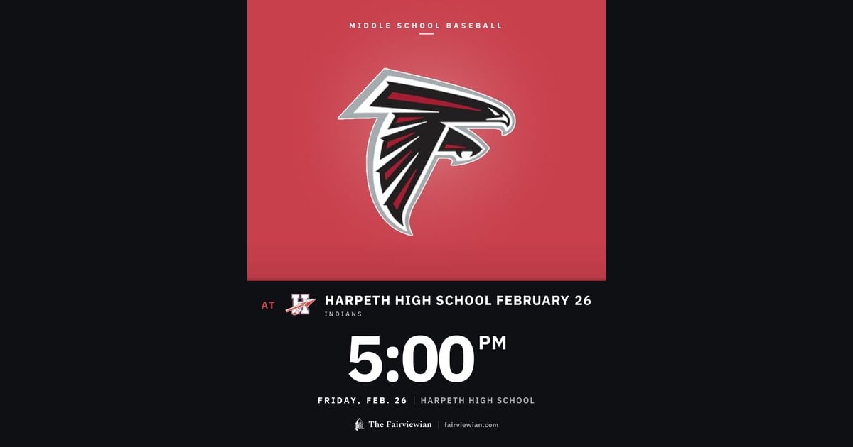 Fairview Middle baseball vs Harpeth High School February 26, Friday, Feb. 26, 5 PM